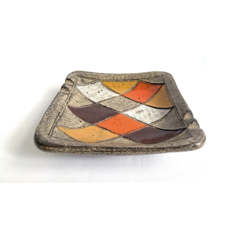 Vintage MCM RARE Aldo Londi For Bitossi 1960's Italian Multi Colored Geometric - Picture 2 of 11